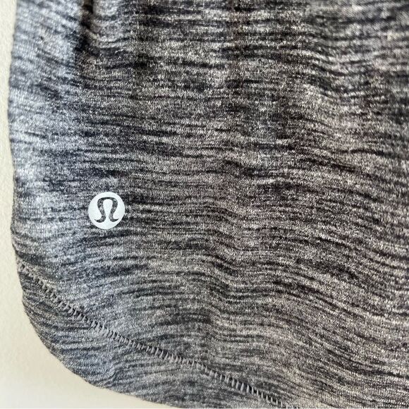 Lululemon What the Sport Short Sleeve V-Neck Tee Heathered Black & Grey Small - Picture 8 of 13